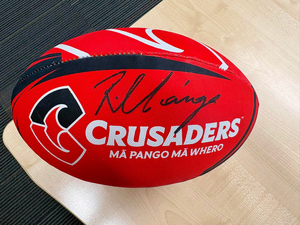 Richie Mounga signed Crusaders Ball