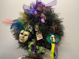 Mardi Gras Themed Wreath