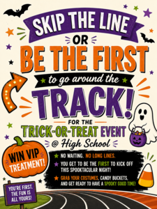 First in Line for Trick-or-Treat at CHS Track