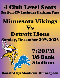 4 Club Level Vikings Tickets