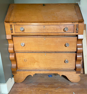 04-Antique American MAPLE DESK