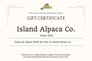 Island Alpaca Co. Gift Certificate