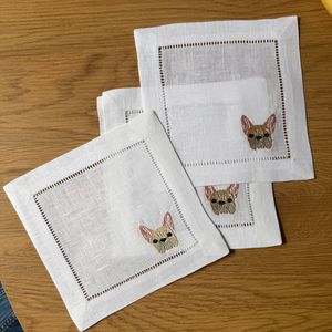 Embroidered Cocktail Napkins by @Winstonandwaverly