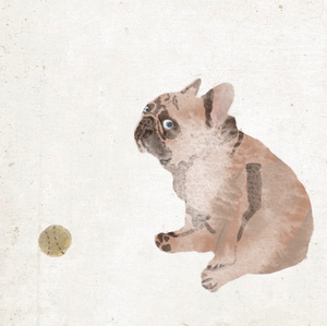 Original Watercolor Japanese style frenchie print