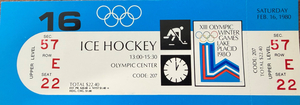 015 Original Hockey Ticket from the 1980 Olympics