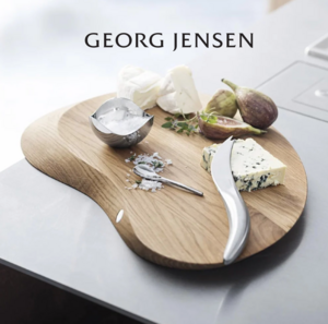 GEORG JENSEN Forma Cheese Board with Cheese Knife