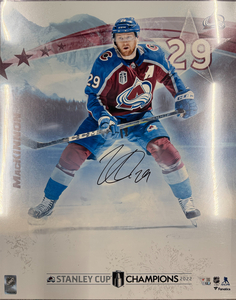 #29 Nathan MacKinnon Signed '22 Stanley Cup Poster