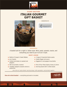 Italian Gourmet Gift Basket (Compass Point Realty)
