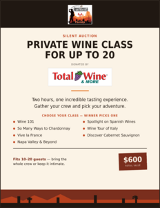 Private Wine Class (Total Wine & More)