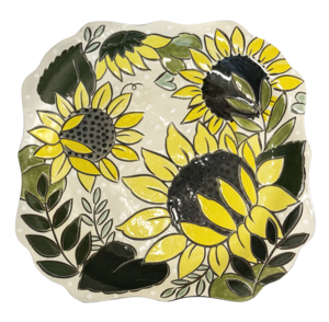 Sunflower Plate by Colleen McCall Ceramics