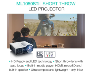 Optoma ML1050STi Portable LED Projector