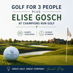 Golf with Loup VP Elise Gosch at Champions Run