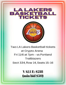 LA Lakers Basketball Tickets (two tix)