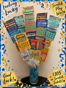 Scratch Ticket Tree — $105 in Lottery Tickets