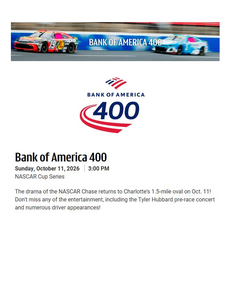 NASCAR Bank of America 400 @ CMS