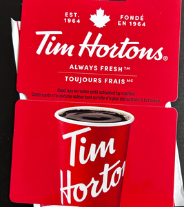 $50 Tim Horton's Gift Card