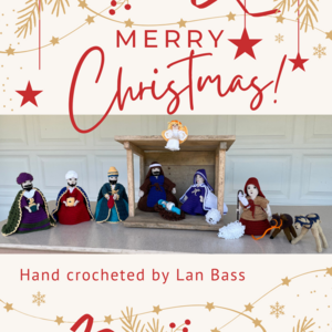 002. HAND CROCHETED NATIVITY