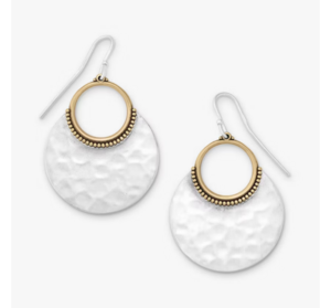 Hammered Eclipse Dangle Earrings