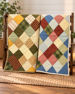 His & Hers Coordinating Patchwork Lap Quilts