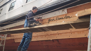 Your Name on a Virginia V Plank