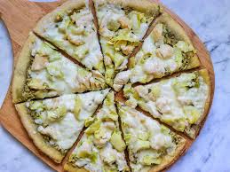 Large Chicken, Cheese and Pesto Pizza: 14 inches