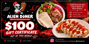 Alien Döner – $100 Gift Certificate