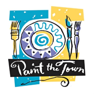 Paint the Town Set of 4 Salad Plates or Soup Bowls