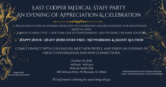 Novant Health East Cooper Medical Staff Party