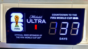 Michelob FIFA 26 Countdown Clock Sign