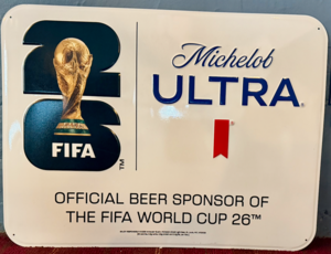 Michelob ULTRA World Cup 26 Embossed Tin Sign