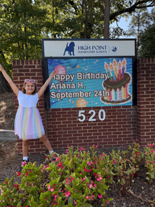 Birthday Message on the School Marquee