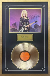 Signed Dolly Parton “Jolene” Gold Album Display