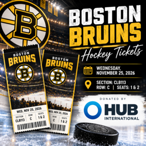 Bruins Hockey Tickets: 2 Club Seats for Wed Nov 25