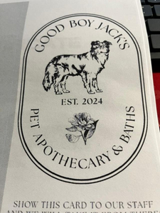 Good Boy Jack's 4 bath punch card