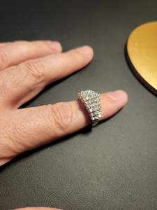 size 7 3/4 diamond cathedral ring