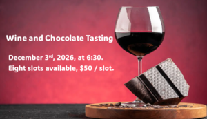 Wine and Chocolate Tasting - December 3rd
