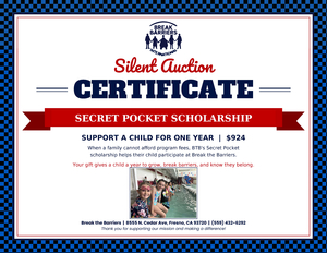 SECRET POCKET SCHOLARSHIP - 1 YEAR