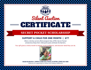 SECRET POCKET SCHOLARSHIP - 1 MONTH