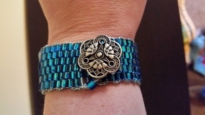 Silver Celtic Button Bracelet