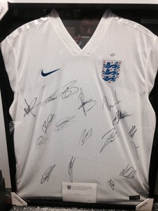 Lot 139: Framed & Signed England Football Shirt