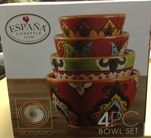 Espana 4 Piece Bowl Set