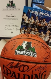 #5 Basketball Autographed by MN Timberwolves