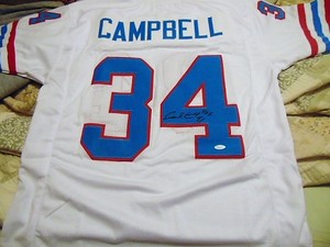 EARL CAMPBELL  AUTOGRAPHED CUSTOM JERSEY(XL)