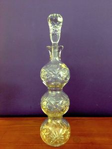 Rare Mid-Century Hand-Cut Crystal Decanter