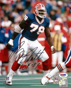 Bruce Smith  Hand Signed, Custom Framed Photograph