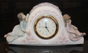 Beautiful Lladro Clock - Two Sisters