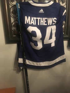 Matthew's Leaf's Jersey & True Hockey Stick