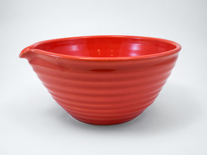 Persimmon Orange Batter Bowl, Crockett Pottery