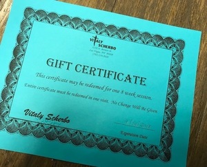 Vitaly scherbo gift certificate s300
