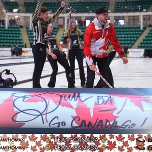 Brett Kissel signed Team Canada curling broom